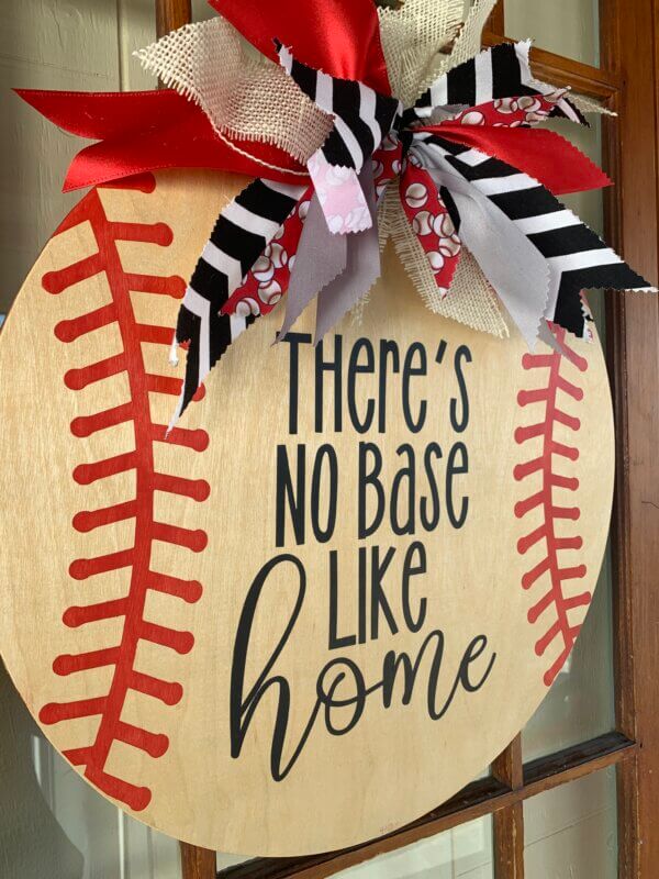 There's No Base Like Home Baseball Sign