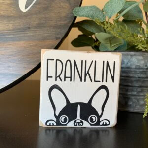 Boston Terrier Personalized Sign