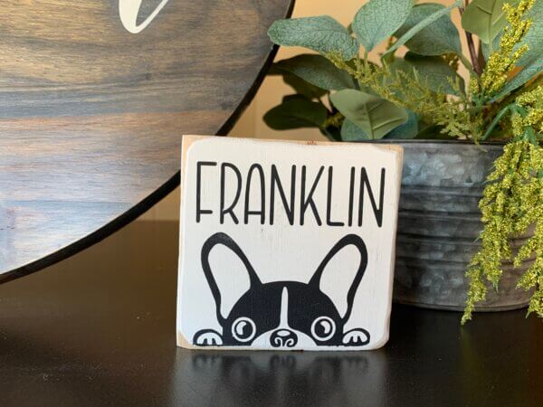 Boston Terrier Personalized Sign