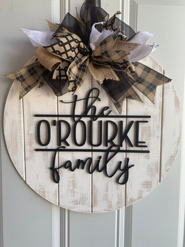Family Name Laser Cut Sign