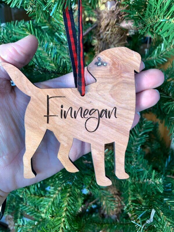 Standing Labrador Personalized Christmas Ornament