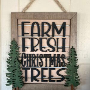 Farm Fresh Christmas Trees Shiplap Sign