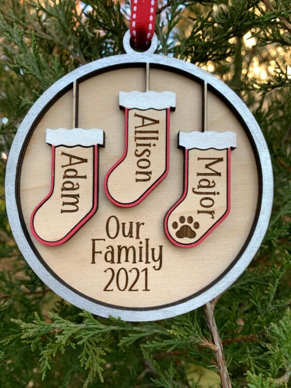 Our Family Personalized Stocking Ornament