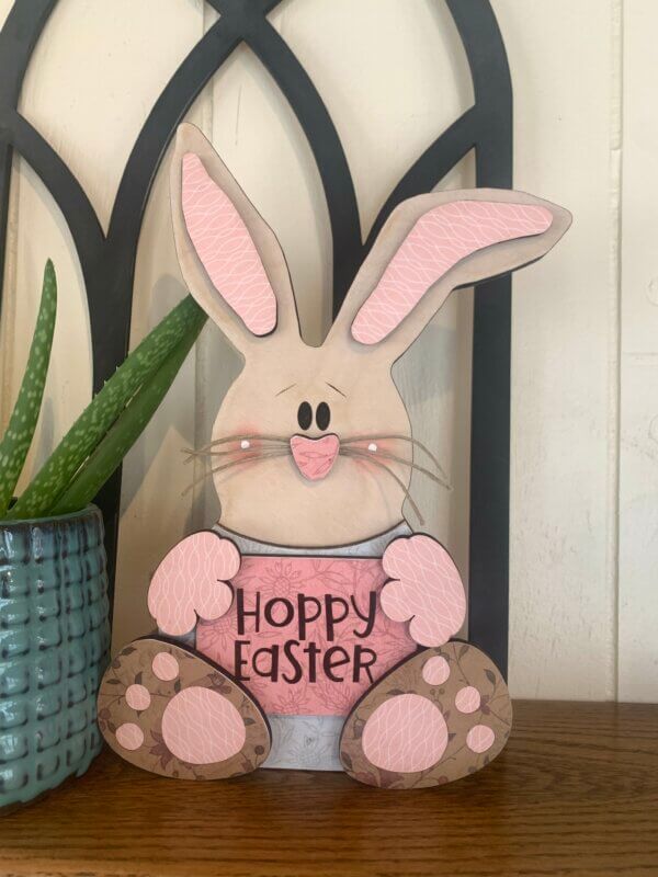 Hoppy Easter Wooden Bunny