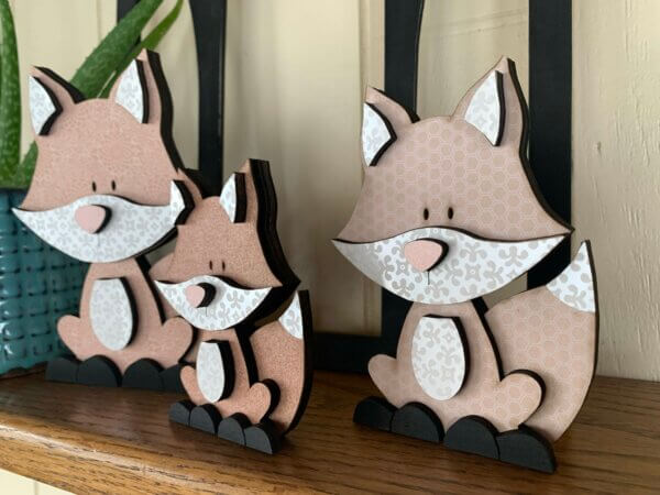 Wooden Forest Foxes