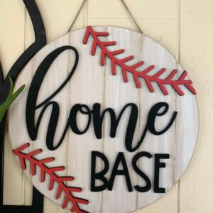 Home Base Baseball Sign