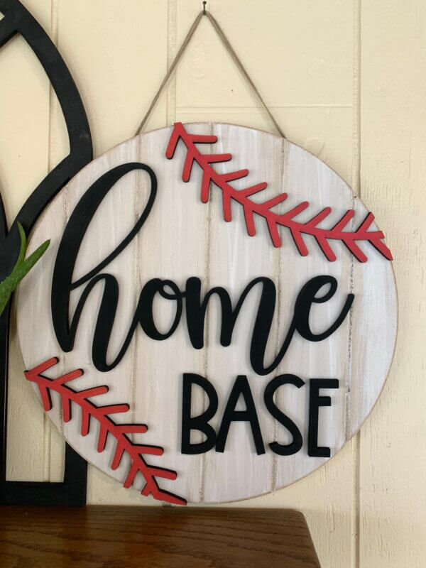 Home Base Baseball Sign