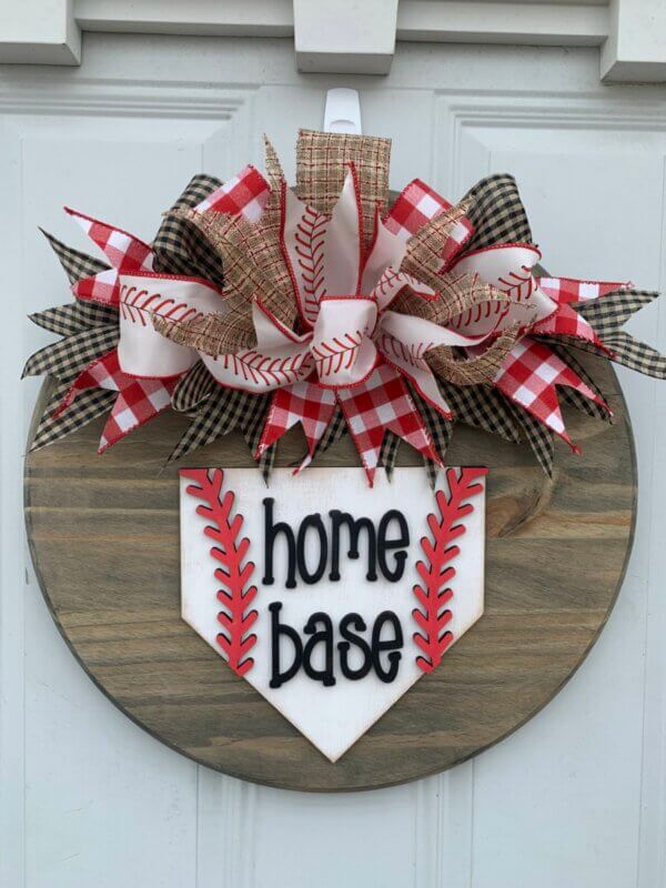 Home Base Baseball Door Hanger