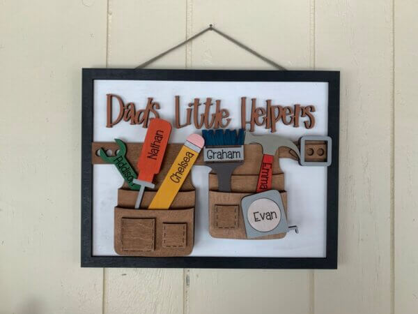 Personalized Father's Day Toolbelt Sign